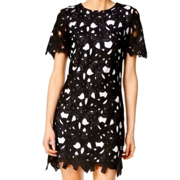 Calvin Klein Dresses & Skirts - Calvin Klein Black Floral Lace Short Sleeve Dress Size 16 16W Plus Women's NWT